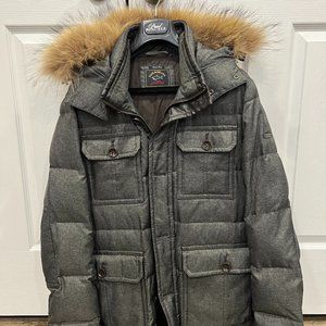 Paul & Shark Grey Down Winter Coat (Large)